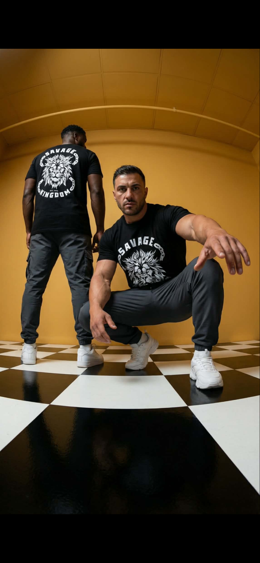 MENS SAVAGE KINGDOM LOGO T-SHIRT (Front and Back)